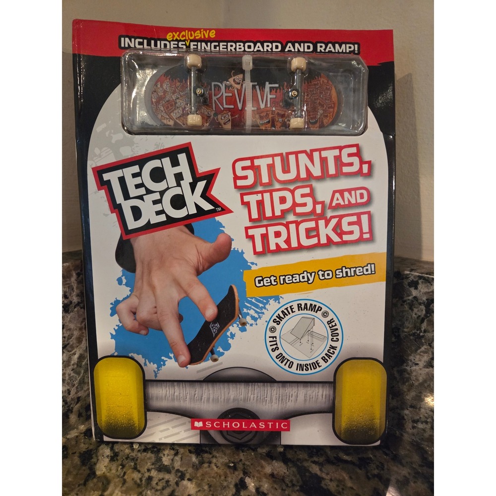Tech Deck Stunts Tips and Tricks Scholastic Book Revive Fingerboard and Ramp